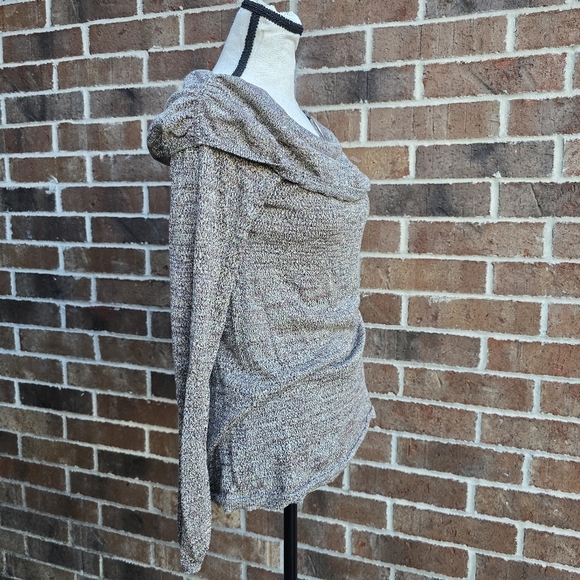 White House Black Market Metallic Off-Shoulder Sweater - Picture 6 of 8